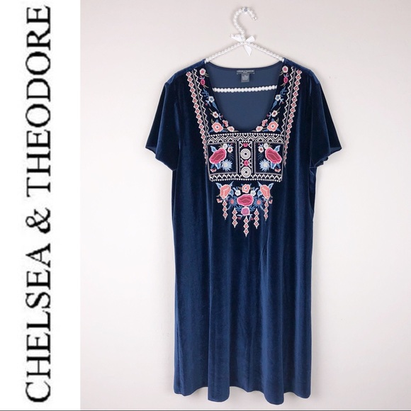 chelsea and theodore embroidered dress